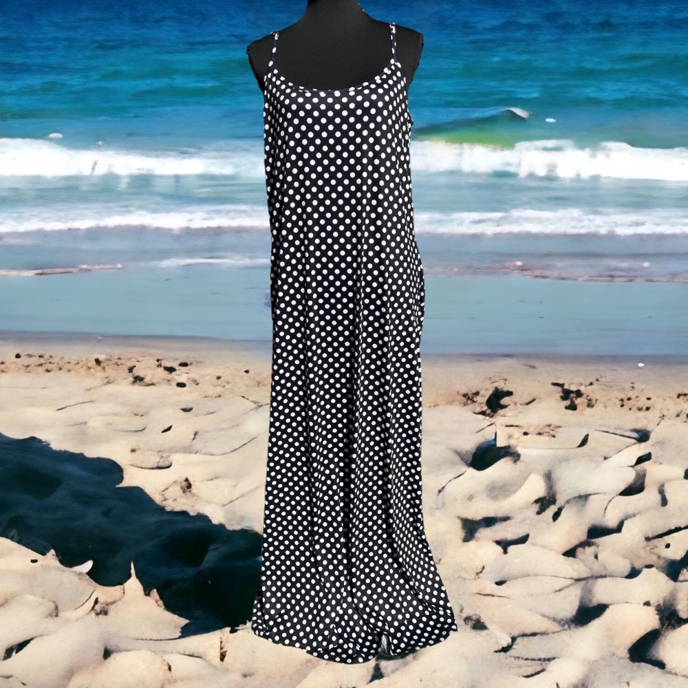 Womens Summer Sun Dress Long Spaghetti Strap Sleeveless Floral Casual Maxi